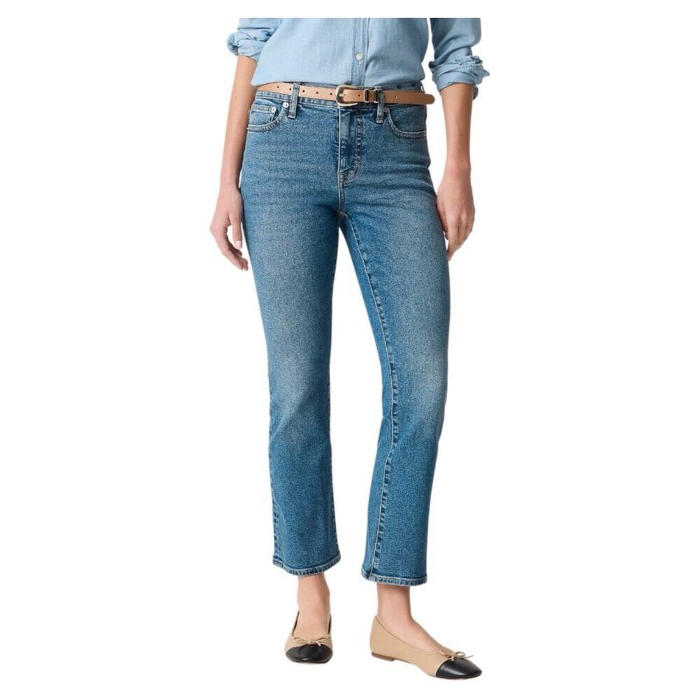 J.Crew Mid-Rise Flare Crop Jean Size 29 Medium Wash